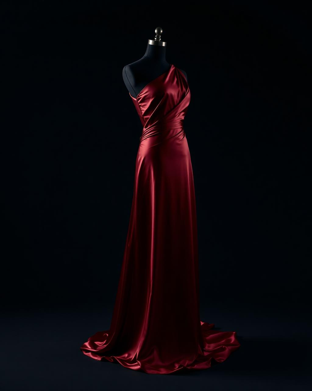 Oxblood սյուն-զգեստ